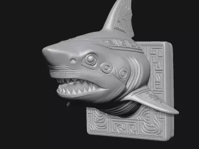 shark 3D print model
