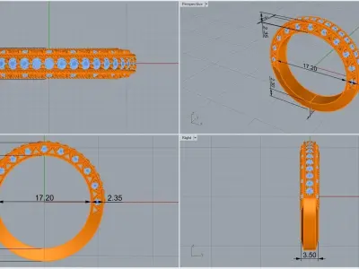 ring code 163 3D print model
