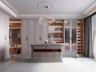 Cloakroom Dressing room 05 3D model