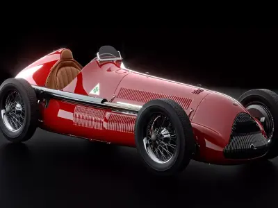 alfa romeo 158 alfetta Low-poly 3D model