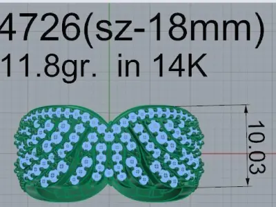 Diamond Luxury Ring 4726 3D print model