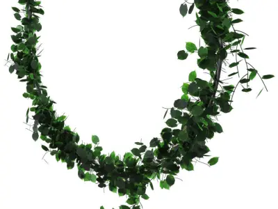 Green grass wreath 3D model