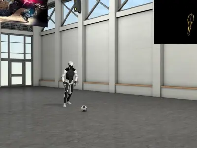 dribbling and shot 2 3D model