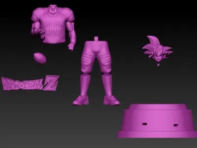 GOKU - NCAA - NFL AMERICAN FOOTBALL - 3D PRINT 3D print model