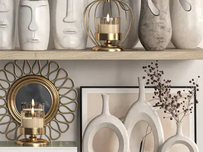 decorative set 57 3D model purchase