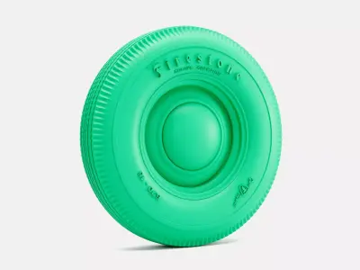 15x5 Smoothie Wheel Firestone 670-15 Tire 3D print model