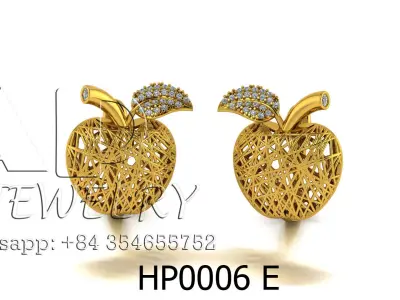 Earing 3D model apple 3D model