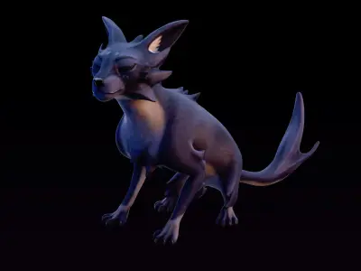 Stylized Cat - Rigged Cartoon Character for Blender Low-poly 3D model