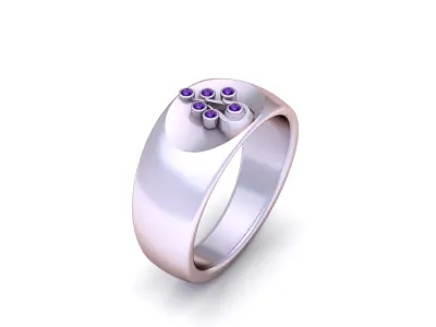 Ring Gold Diamond 3D print model