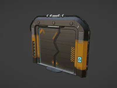 Sci-fi asset pack  Free low-poly 3D model