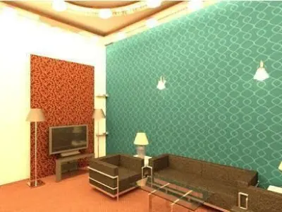 residential House 2BHK with shop 3D model