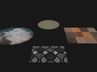 Carpet set Low-poly 3D model purchase