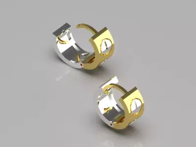 gold earring ge0049 3D print model