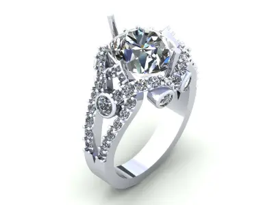 Creative Woman Wedding Ring 377 3D print model