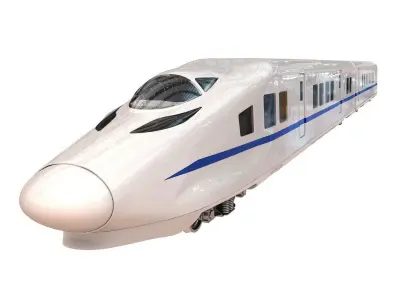 Siemens CRH2 High Speed Train 3d model vray renderer 3D model
