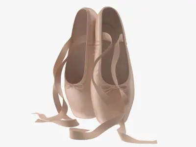 Ballet Shoes - Resting Low-poly 3D model