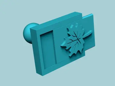 Stamp 67 - Autumn Leaf - Fondant Decoration Maker Toy 3D print model