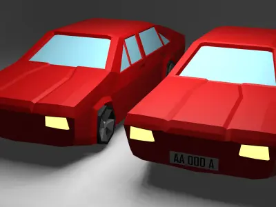 Low-Poly Car Low-poly 3D model