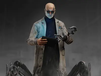 Sci Fi Mad Doctor Low-poly 3D model