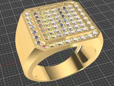 men ring Free 3D print model