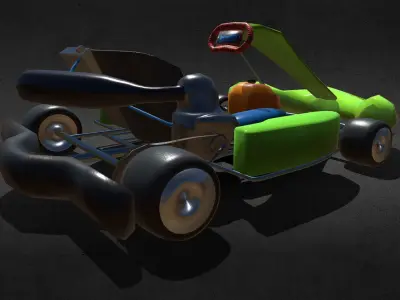 Kart 125cc  Low Poly Game Asset Low-poly 3D model