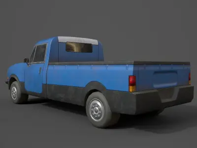Generic PickUp Blue Low-poly 3D model
