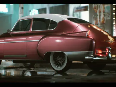 Classic Car 03 Driveable Functional Low-poly 3D model