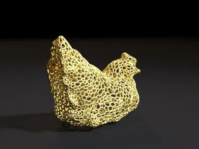 Chicken figure 3D print model