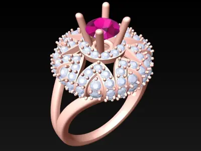 Diamond Ring - Womens Rings - GN196 3D print model