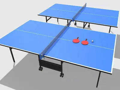 Table Tennis Low-poly 3D model