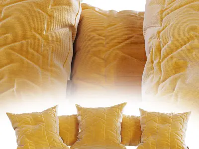 Pillows collection velvet - 3D model