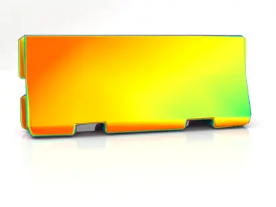 Concrete Barrier Low Poly Low-poly 3D model