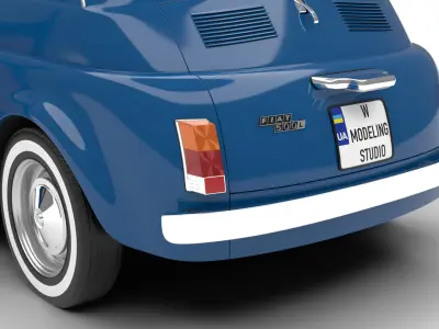 Fiat 500L 1969 HQ 3d model 3D model