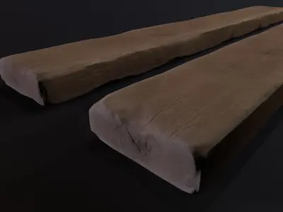 Stylized woodblock Free low-poly 3D model