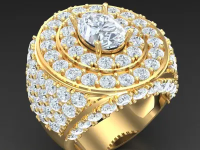 Luxury Men Rings Designs 5MR015 3D print model