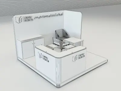 Booth Exhibition Stand a653c 3D model