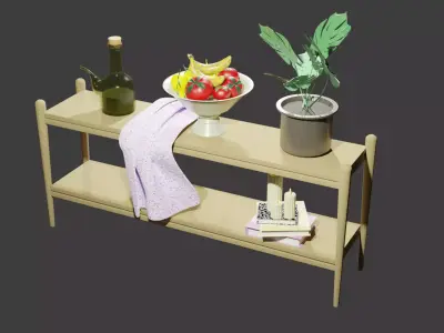 STYLIZED KITCHEN FURNITURE 3D model