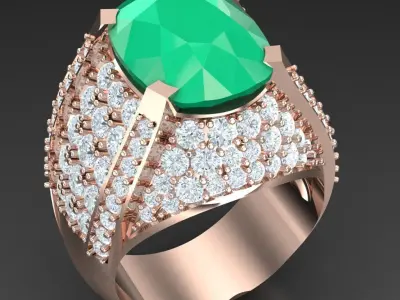 Luxury Men Rings Designs 6MR066 3D print model