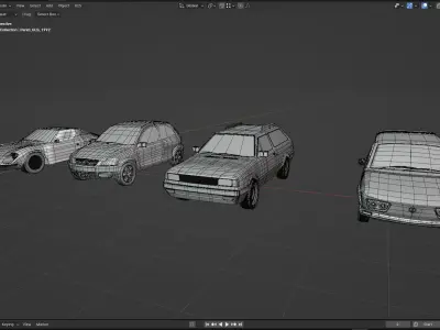 Colecao de Veiculos brasileiros antigos low-poly Low-poly 3D model