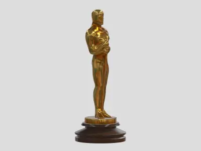 Oscar Award Low Poly Gold Low-poly 3D model