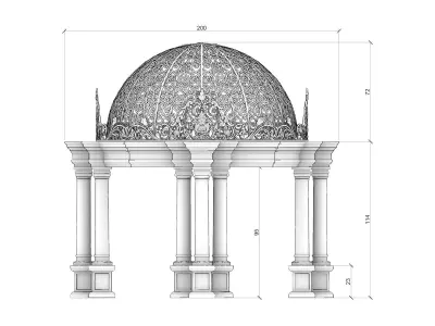 gazebo 3D print model