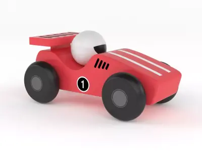 Red Toy Car 3D model purchase