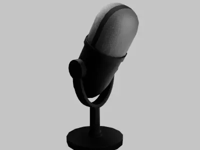 Studio mic Low-poly 3D model