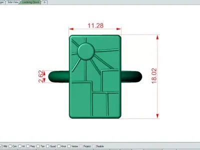 The most special Sun design ring 2 3D print model