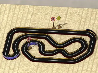 race track dirt track racing dirt track car racing track car  3D model