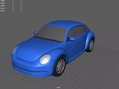 Beetle car Volkswagen AG Golf wheel vehicle automobile clasical 3D model