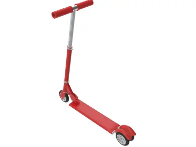 Kick scooter red 3D model