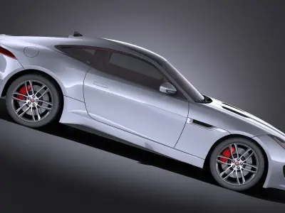Jaguar F Type R Coupe 2015 VRAY 3D model