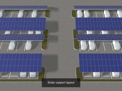 Parking and Carport 3D Model Pack