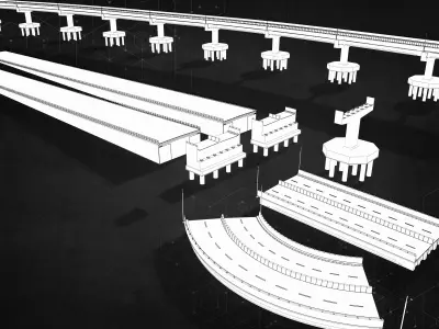 Complete Overpass with modular pack 3D model